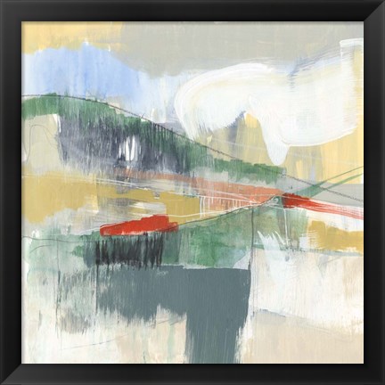 Framed Abstracted Mountainscape I Print