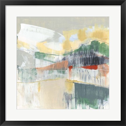 Framed Abstracted Mountainscape II Print