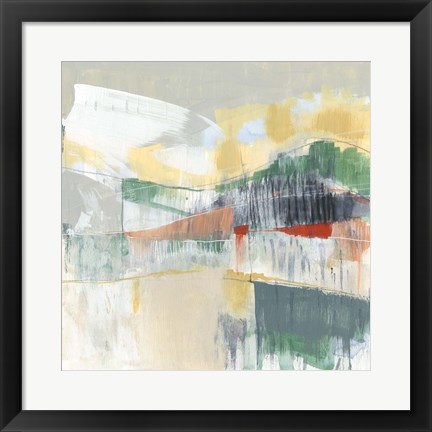 Framed Abstracted Mountainscape II Print