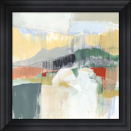 Framed Abstracted Mountainscape III Print