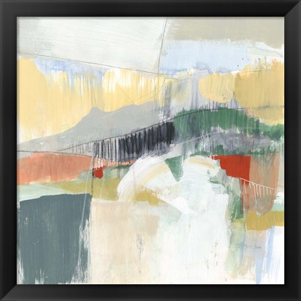 Framed Abstracted Mountainscape III Print