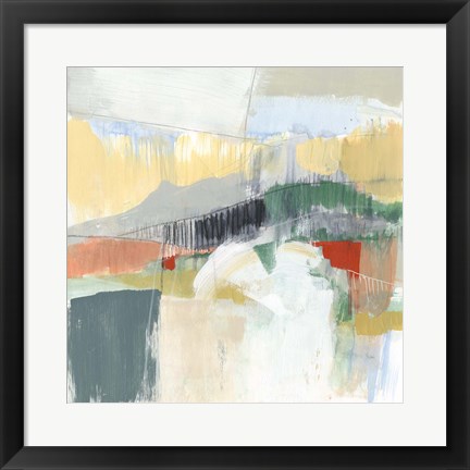Framed Abstracted Mountainscape III Print
