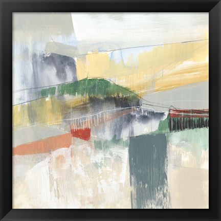 Framed Abstracted Mountainscape IV Print