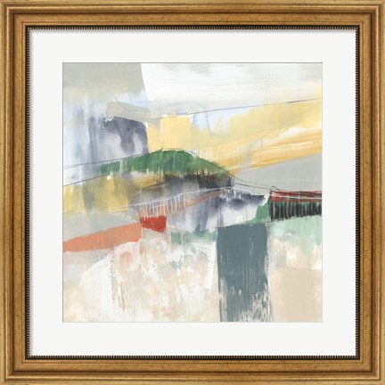 Framed Abstracted Mountainscape IV Print