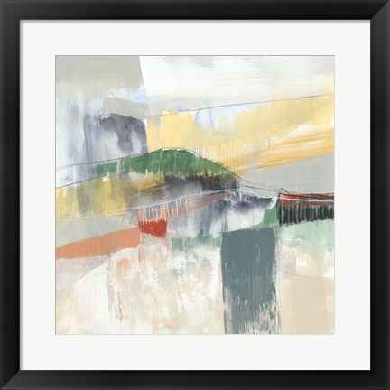 Framed Abstracted Mountainscape IV Print