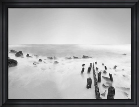 Framed Black &amp; White Water III Print