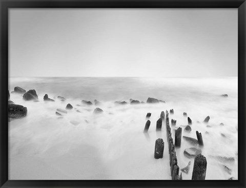 Framed Black &amp; White Water III Print