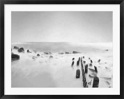 Framed Black &amp; White Water III Print