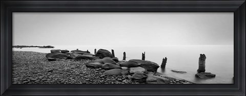 Framed Black &amp; White Water Panel I Print