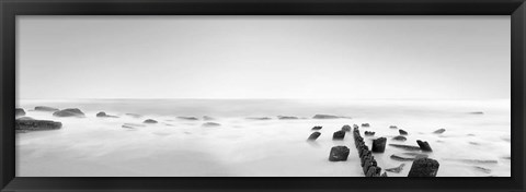 Framed Black &amp; White Water Panel III Print