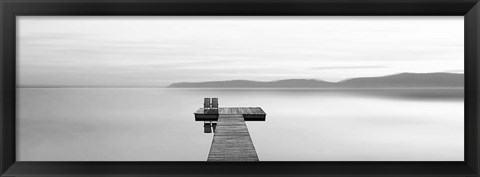 Framed Black &amp; White Water Panel XII Print