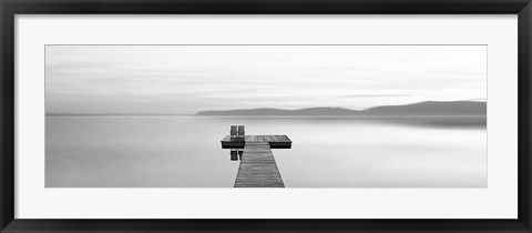 Framed Black &amp; White Water Panel XII Print