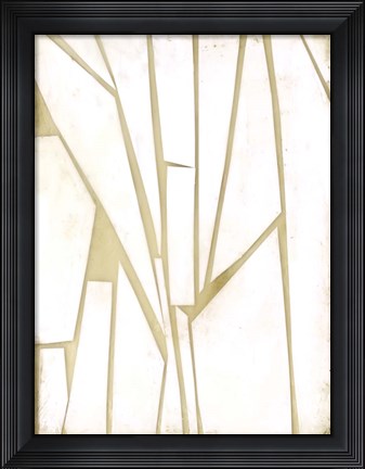Framed Antiqued Shards I Print