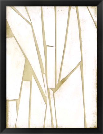 Framed Antiqued Shards I Print