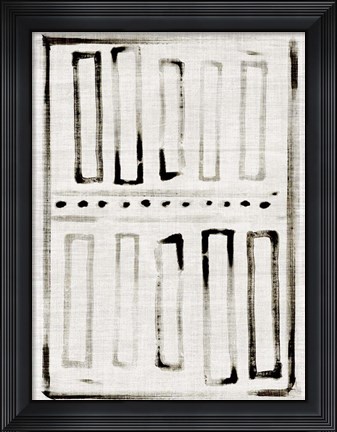 Framed Batik Block Flag I Print