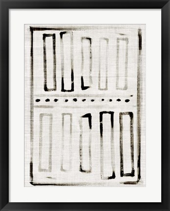 Framed Batik Block Flag I Print