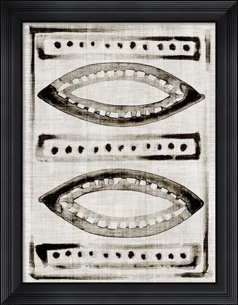 Framed Batik Block Flag II Print