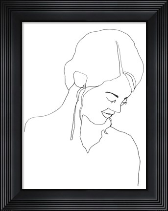 Framed Contour Face I Print