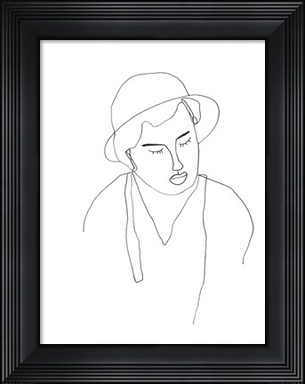 Framed Contour Face II Print
