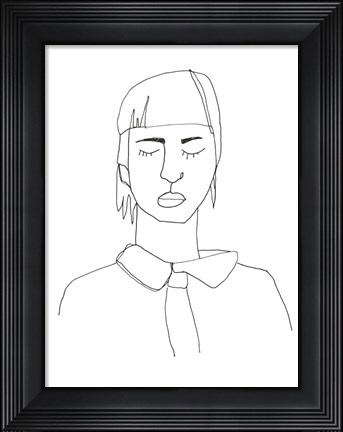 Framed Contour Face IV Print