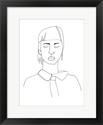 Framed Contour Face IV Print