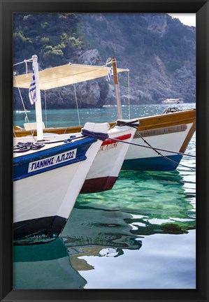 Framed Workboats of Corfu, Greece II Print