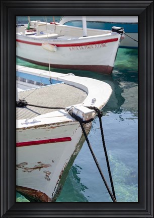 Framed Workboats of Corfu, Greece III Print