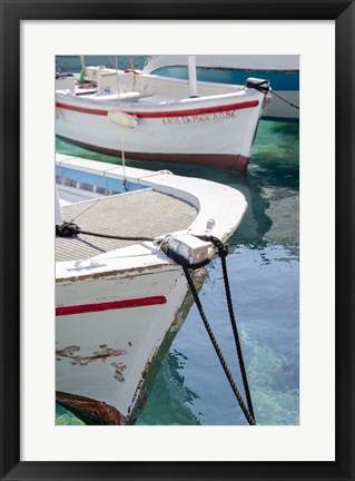 Framed Workboats of Corfu, Greece III Print