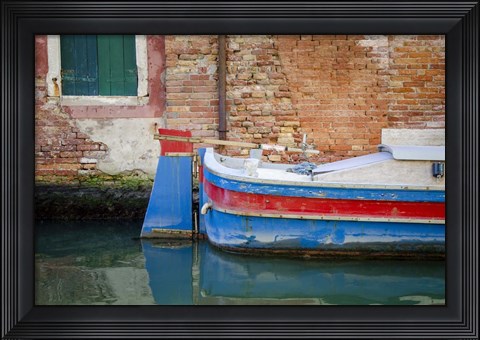 Framed Venice Workboats I Print