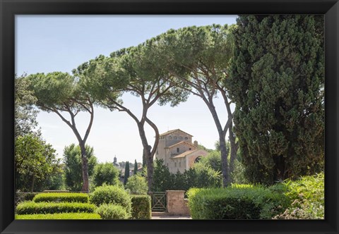 Framed Rome Landscape I Print