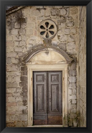 Framed Distinguished Entrance - Kotor, Montenegro Print