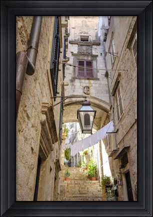 Framed Laundry Day - Dubrovnik, Croatia Print