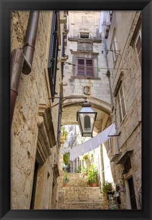 Framed Laundry Day - Dubrovnik, Croatia Print