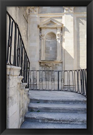 Framed Courtyard Splendor - Dubrovnik, Croatia Print