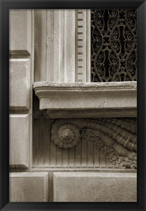 Framed Architecture Detail in Sepia I Print