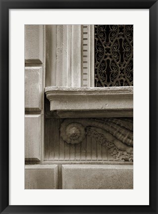 Framed Architecture Detail in Sepia I Print