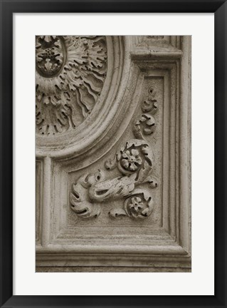 Framed Architecture Detail in Sepia II Print