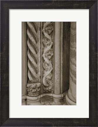 Framed Architecture Detail in Sepia III Print