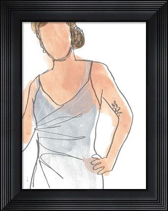 Framed Modern Figure Sketch II Print