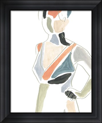Framed Color Block Figure I Print