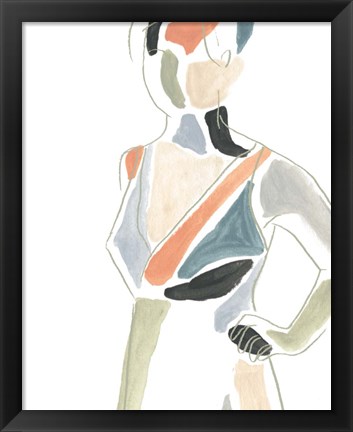 Framed Color Block Figure I Print