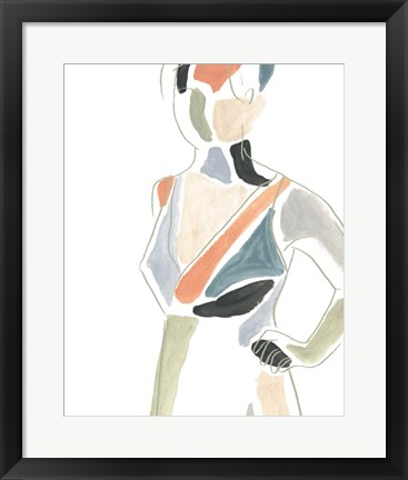 Framed Color Block Figure I Print