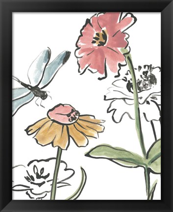 Framed Boho Florals I Print