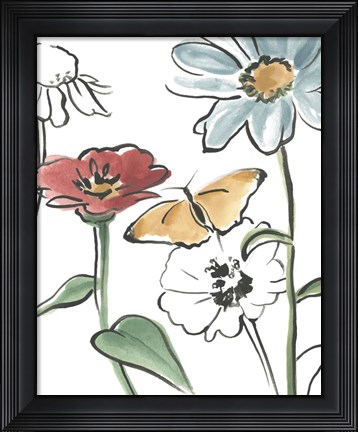 Framed Boho Florals IV Print