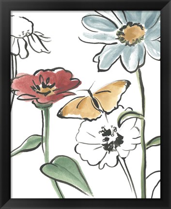 Framed Boho Florals IV Print