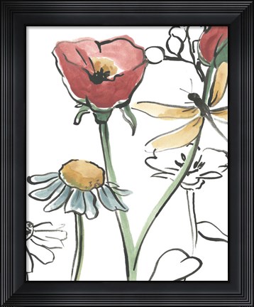 Framed Boho Florals VI Print