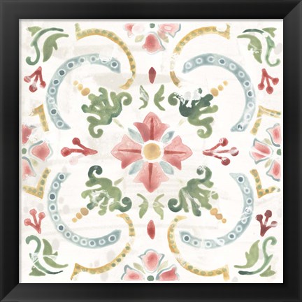 Framed Boho Tile IV Print