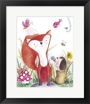 Framed Forest Pals I Print