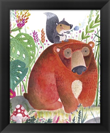 Framed Forest Pals II Print