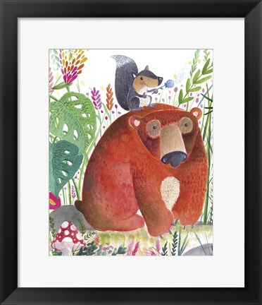 Framed Forest Pals II Print